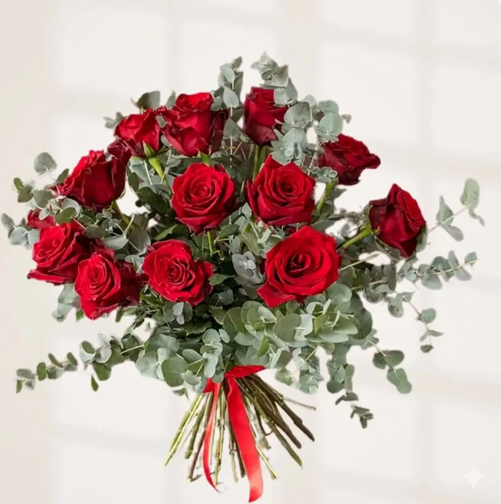 15 Red Roses in a Bunch