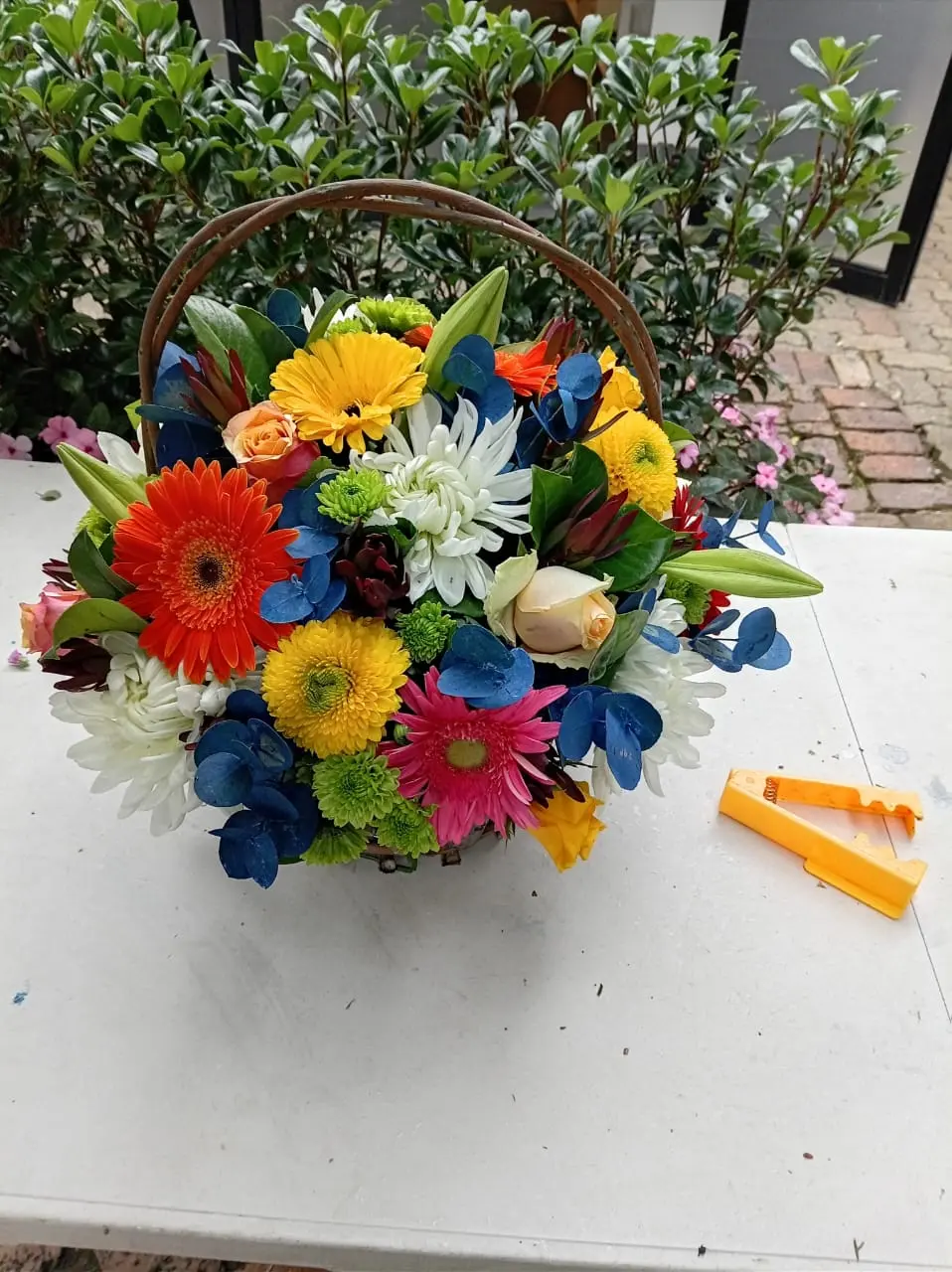 Flowers in a basket