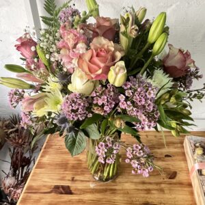 Mixed Pinks in a Vase